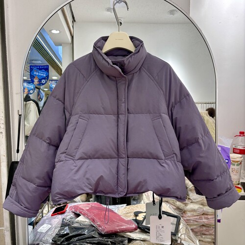 2025冬季新款90白鸭绒韩版立领加厚保暖羽绒服女短款时尚宽松外套