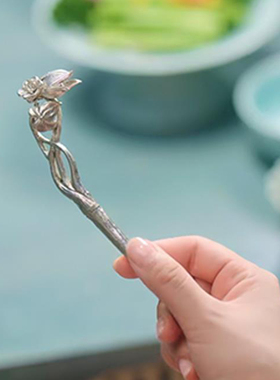 杨紫颜淡同款发簪周边杨紫颜淡花朵簪子应渊同款成毅树枝发叉国风