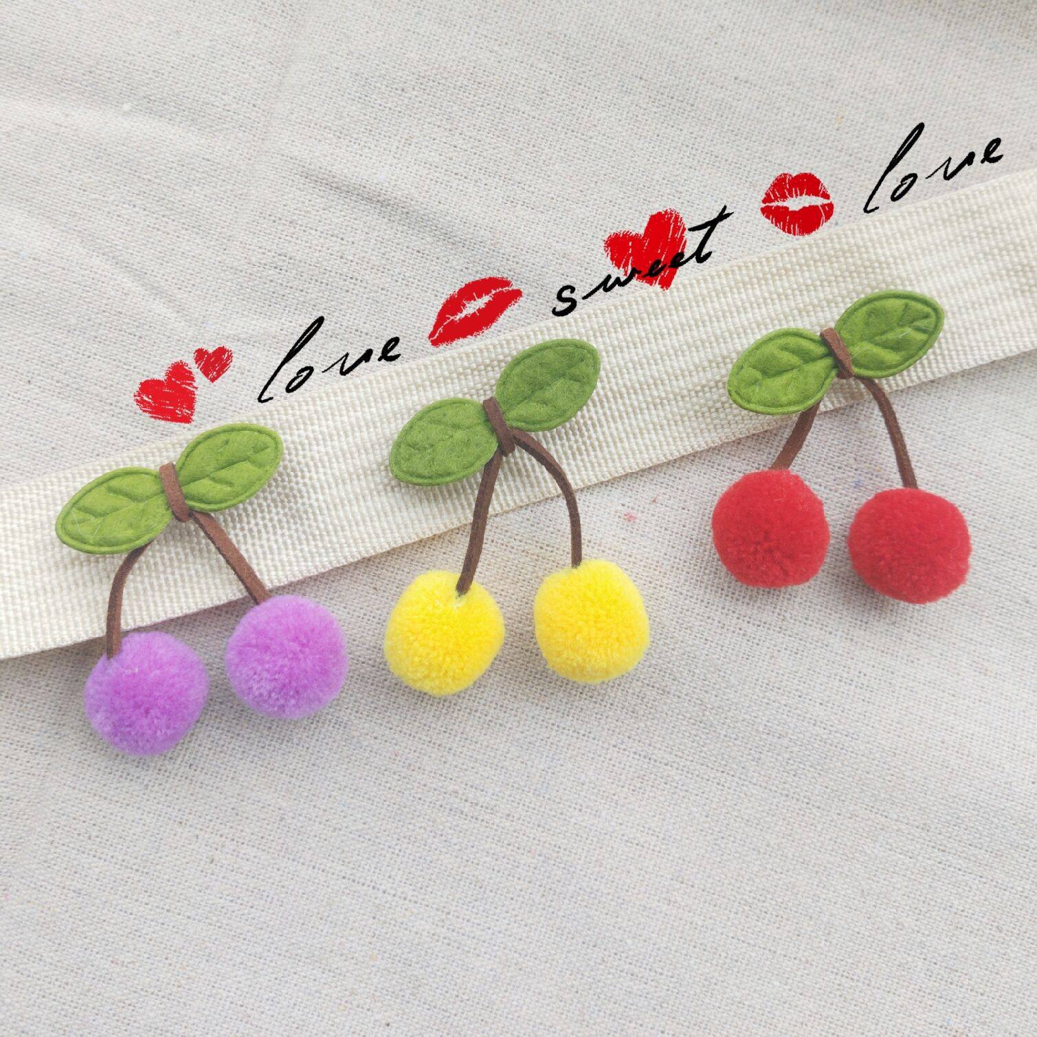 窗帘装饰配件小饰品帘头配饰点缀可爱森系小樱桃胸针蚊帐包包别针