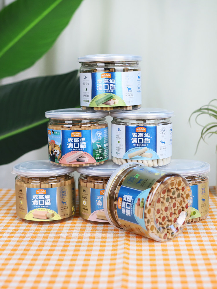 麦富迪清口香磨牙棒耐骨头咬宠物泰迪幼犬狗狗零食220g洁齿