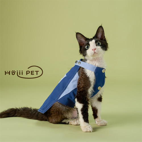 HOiiiPET工装马甲德文猫衣服