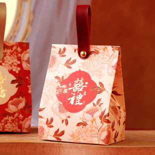 新款 袋伴手禮空盒 喜糖盒結(jié)婚專用喜糖盒婚禮喜糖禮盒糖果包裝 中式