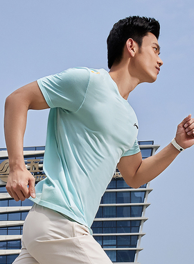 中国李宁T恤夏新款跑步男女反光AT AIR速干凉爽弹透气短袖ATSS377