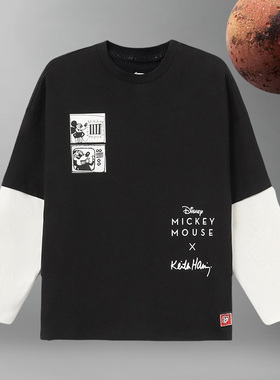 李宁联名Mickey x Keith Haring童装男大童长袖T恤YHSR425