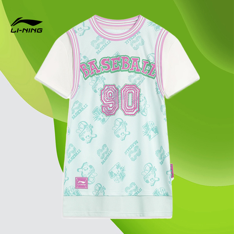 Lining/李宁正品新款女小童运动潮流系列透气休闲连衣裙YSKT040