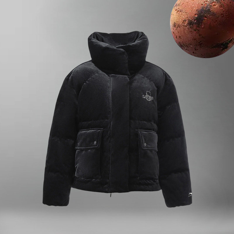 李宁短款羽绒服女子冬季新款草莓熊卡通图大口袋外套AYMR078,运动服/休闲服装,运动羽绒服,淘宝优惠券,粉丝福利购,淘宝优惠卷