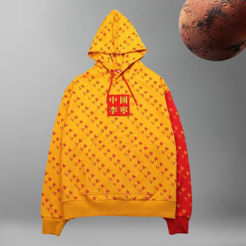 中国李宁 红旗联名纽约时装周 加绒连帽卫衣套头帽衫AWDND71,运动服/休闲服装,运动卫衣/套头衫,淘宝优惠券,粉丝福利购,淘宝优惠卷