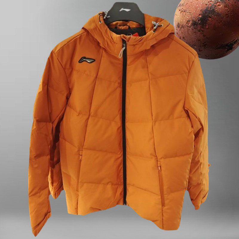 李宁短羽绒服冬季女士短款宽松型时尚连帽修身运动服AYMR031