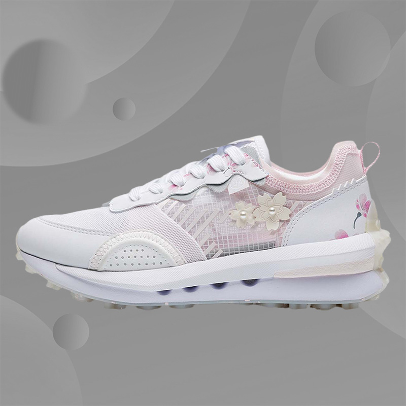 正品 李宁22夏季新品 女子低帮 经典舒适 休闲板鞋AGCS026-1