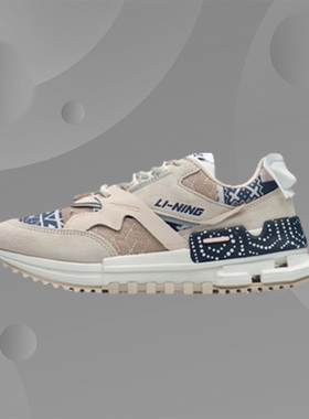 中国李宁匠心001女子休闲鞋初心灯芯绒雏菊刺绣潮樱花盘古AGCR122