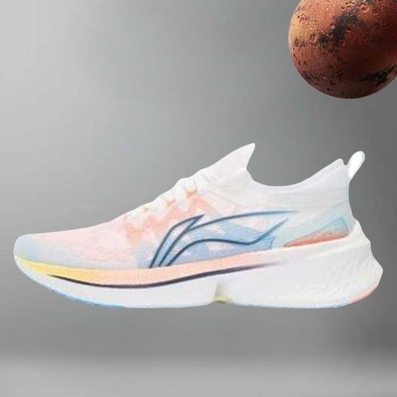 正品LINING李宁 女飞电discovery一体织透气低帮跑步鞋 ARMS008-1