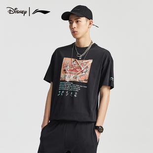 印花T恤 AHSR199 宽松舒适透气凉爽休闲运动短袖 中国李宁新款