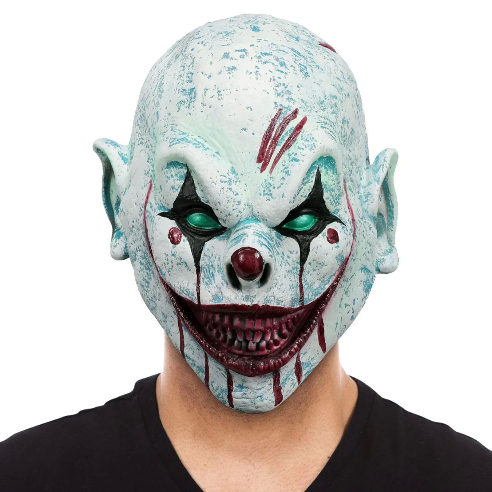 New Halloween Horror Clown Mask Scary Evil Killer Plays COS