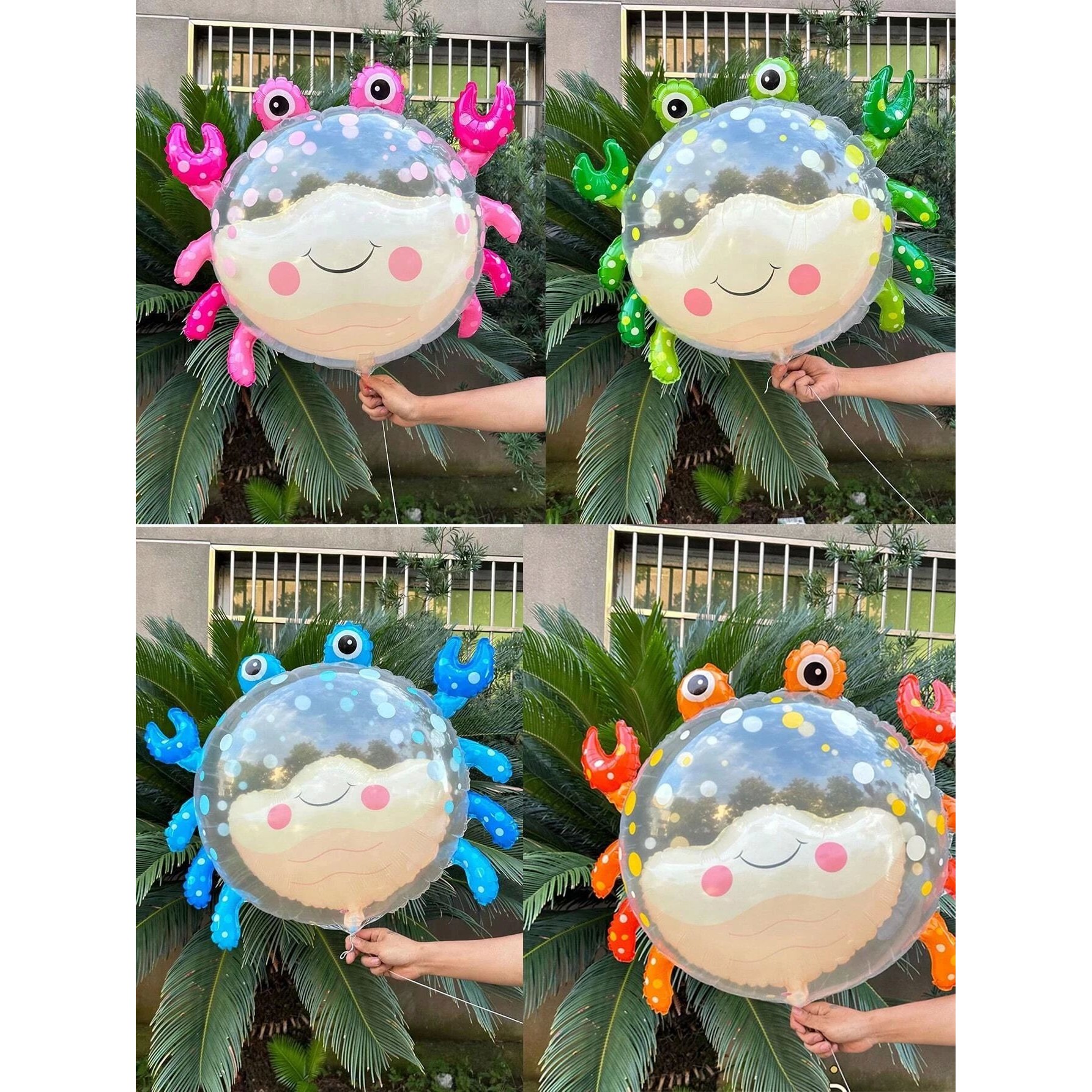 1Pcs 32 inch double-layer bubble crab balloon bubble ball 4