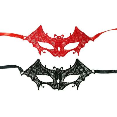 Halloween Black Lace Mask Bat Eye Mask Headwear Accessories
