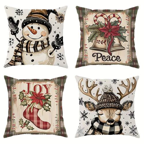 Merry Christmas decoration pillowcase Snowman fawn socks bel