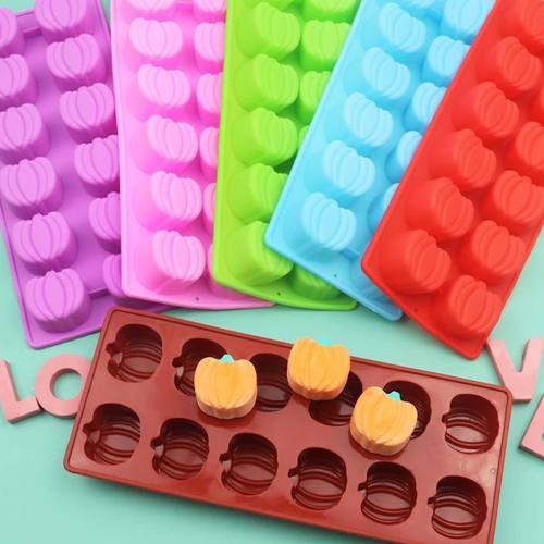 12Holes Halloween Pumpkin Cake Mould Chocolate Decoration Ba