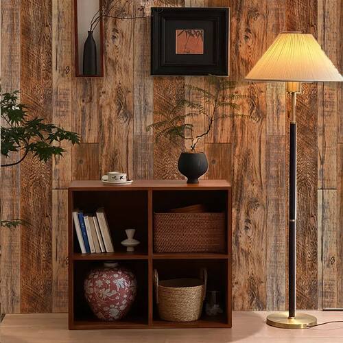 Imitation Wood Grain Self-adhesive Wallpaper Restaurant Livi