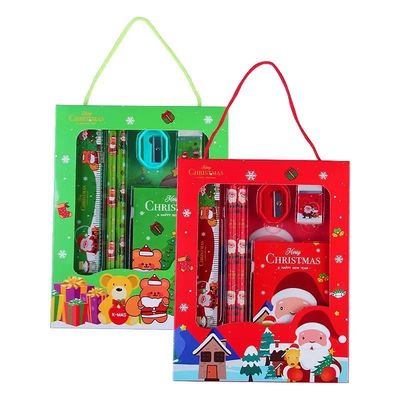 6Pcs/set Christmas Kids Gifts Stationery Set Students Ruler