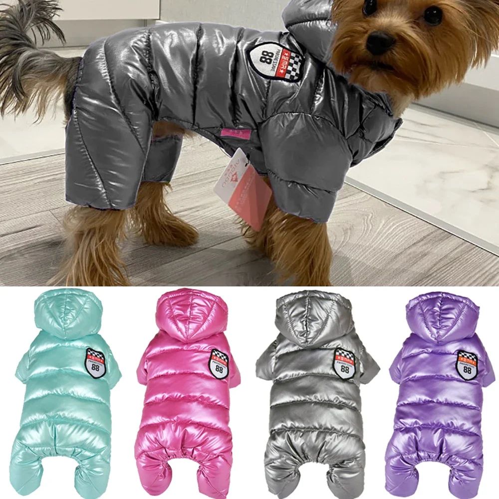 Clothes For Small Dogs Waterproof Pet Dog Cat Jumpsuit Winte