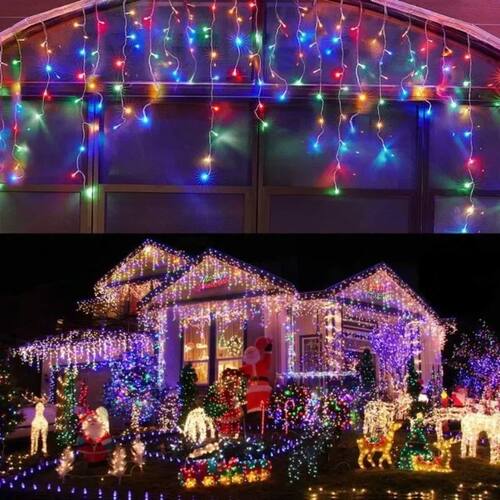 Christmas Garland LED Curtain Icicle Lights Festoon LED Ligh