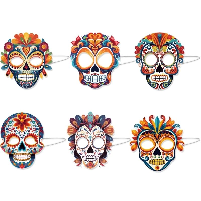 Mexicans Day of the Dead Masks Halloween Skull Masquerade Ma