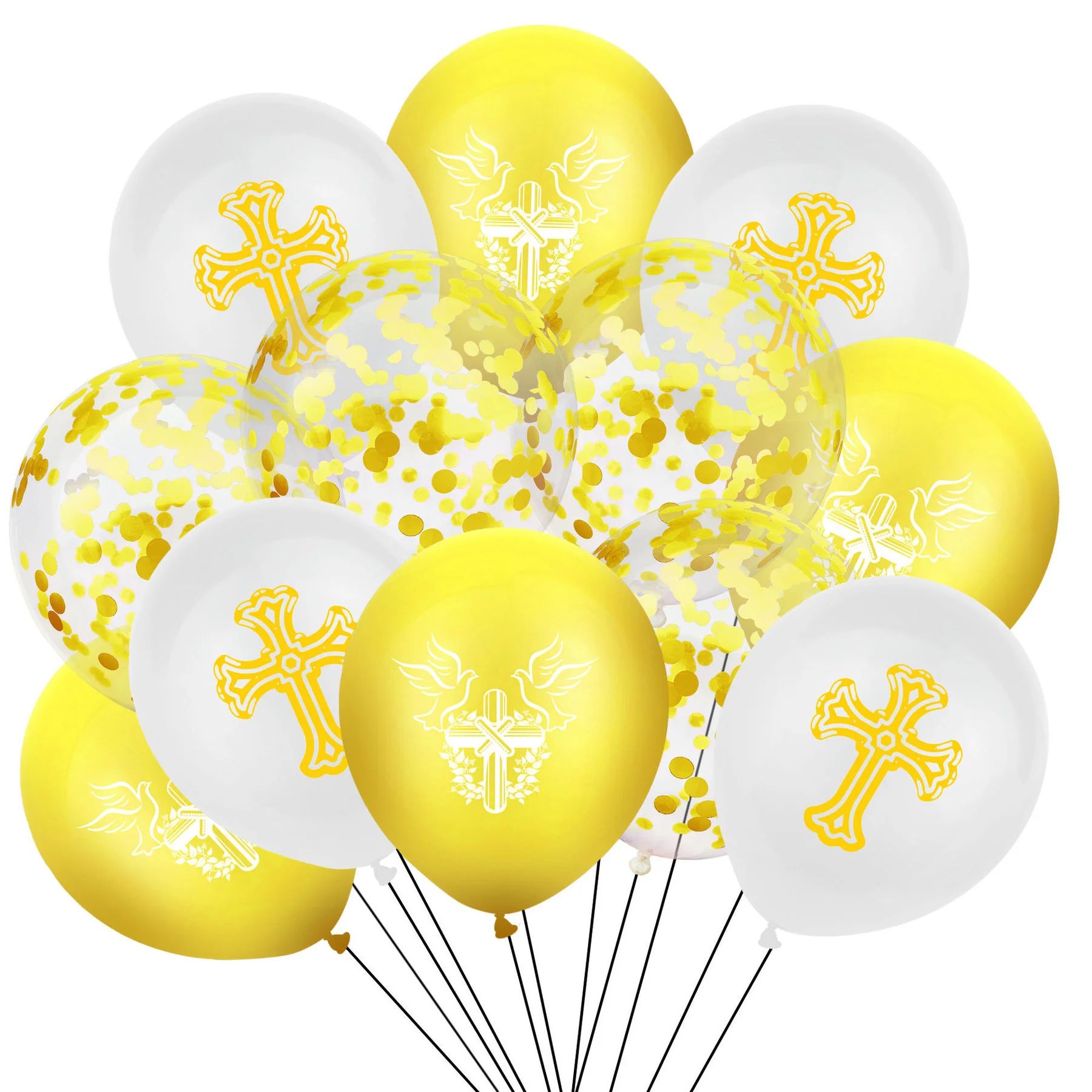 Balloon Easter Bless Cross Easter Balloons Party Easter Deco