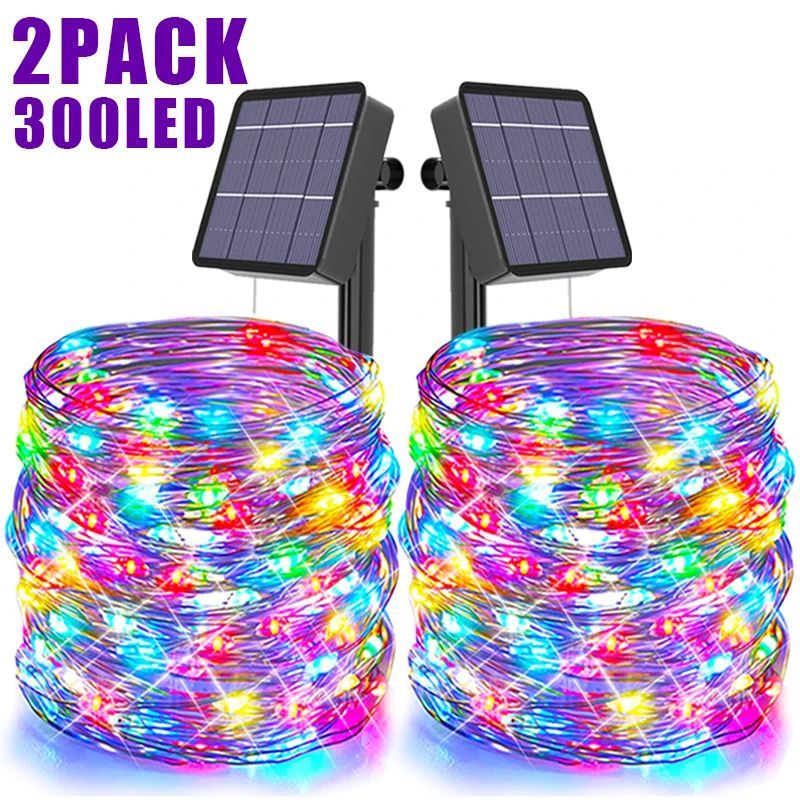 Solar LED String Lights Outdoor Waterproof Festoon Garden De