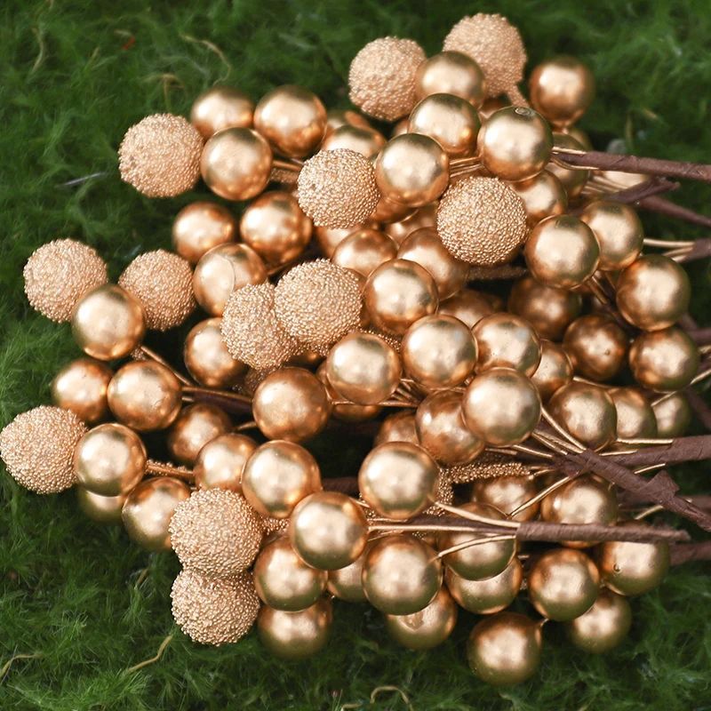 (10 Pcs/pack) Christmas Tree Berry Decoration Simulation Gol