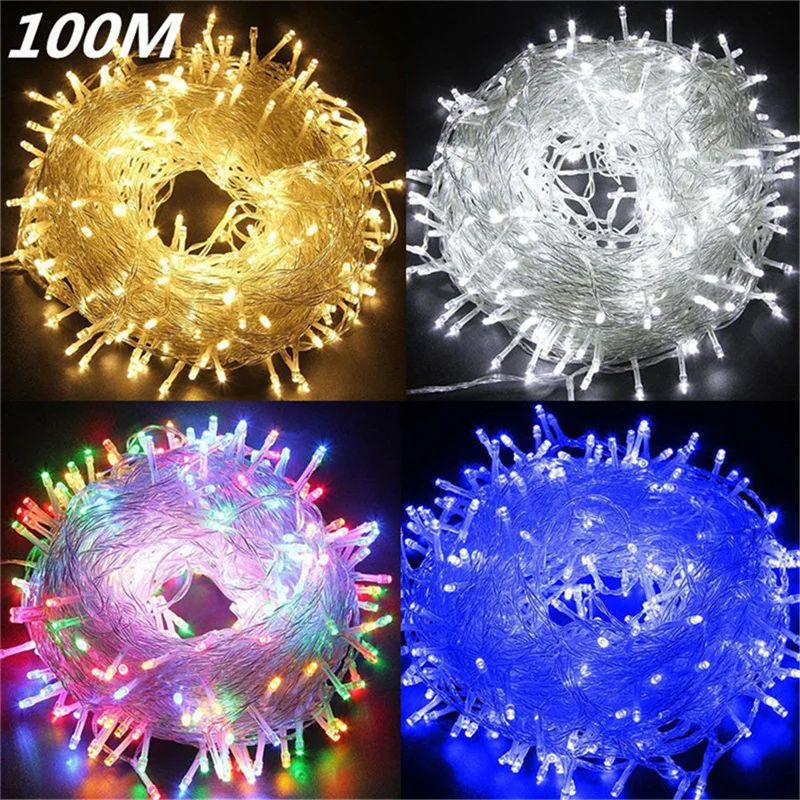Outdoor LED String Lights Garland 110/220V 10-100M Waterproo