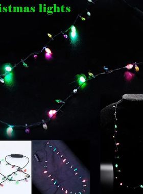 1Pc Mini Flashing Light-up Blinking Christmas Lights Costume