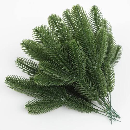 6Pcs Christmas Artificial Branches Fake Plants Pine Needles