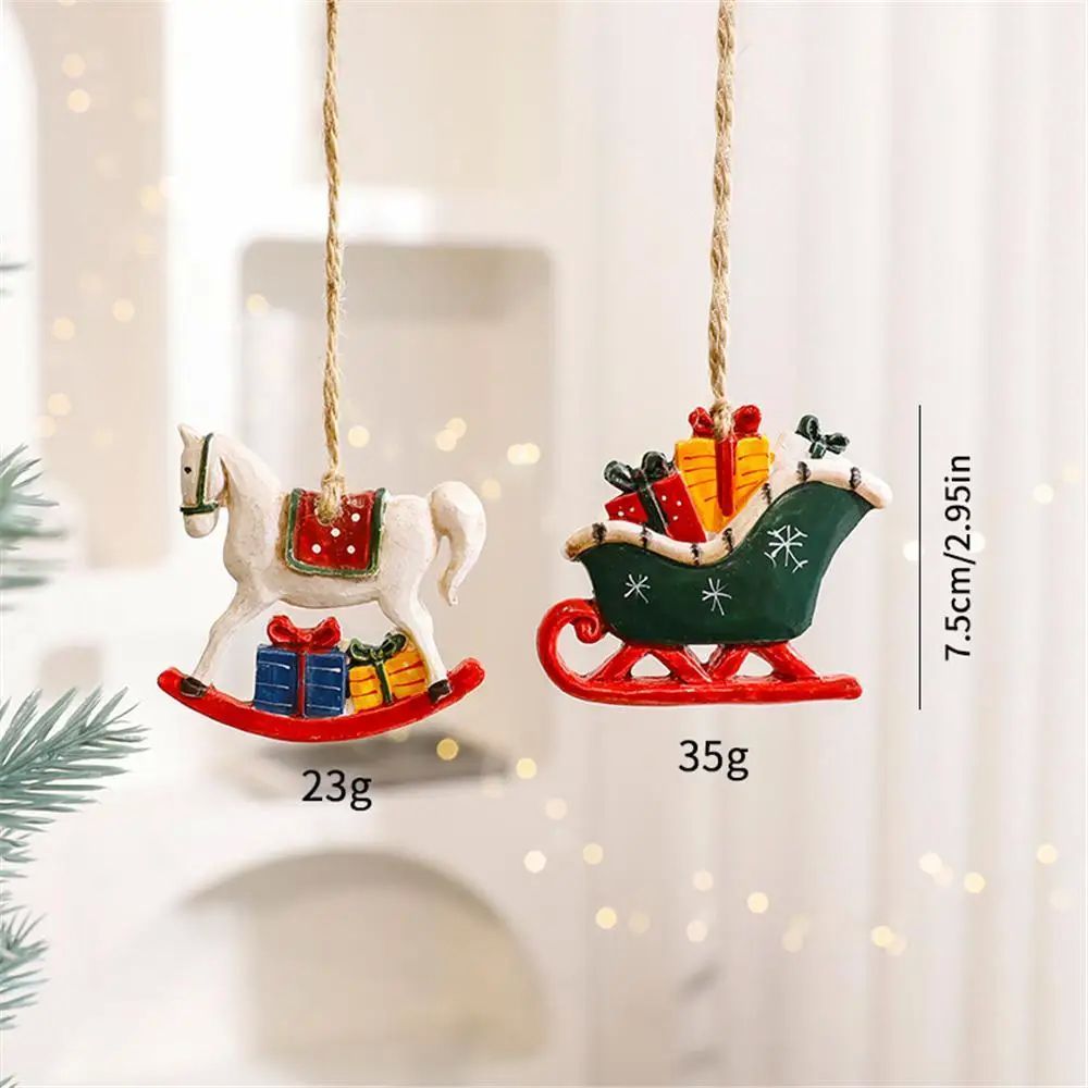 Merry Christmas Resin Christmas Santa/Snowman Pendant Christ