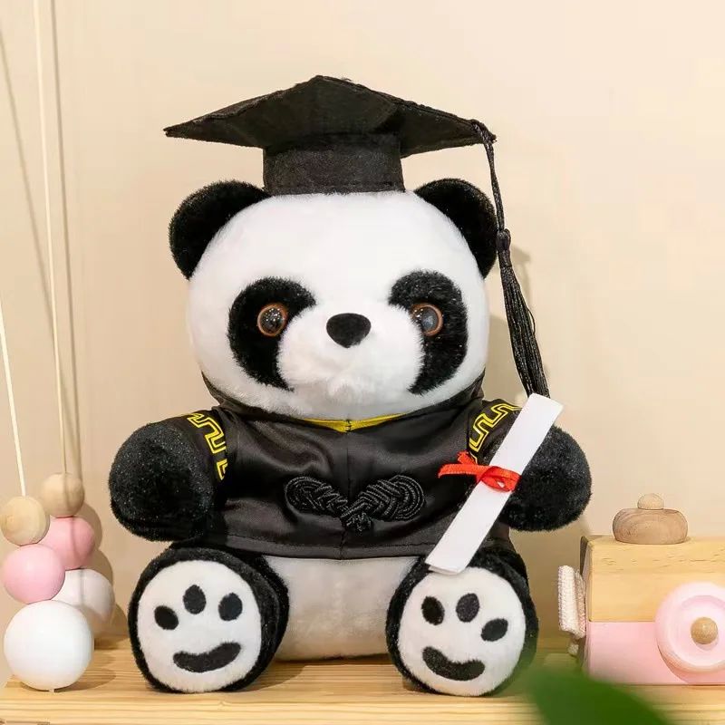 Cute Dr Panda plush toys graduation souvenirs gifts for clas