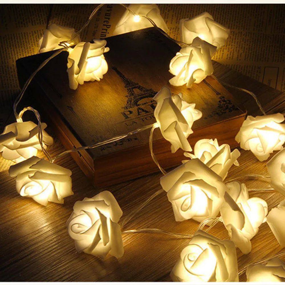 1.5M 3M 6M Rose Flower LED Fairy Light USB Operated String L