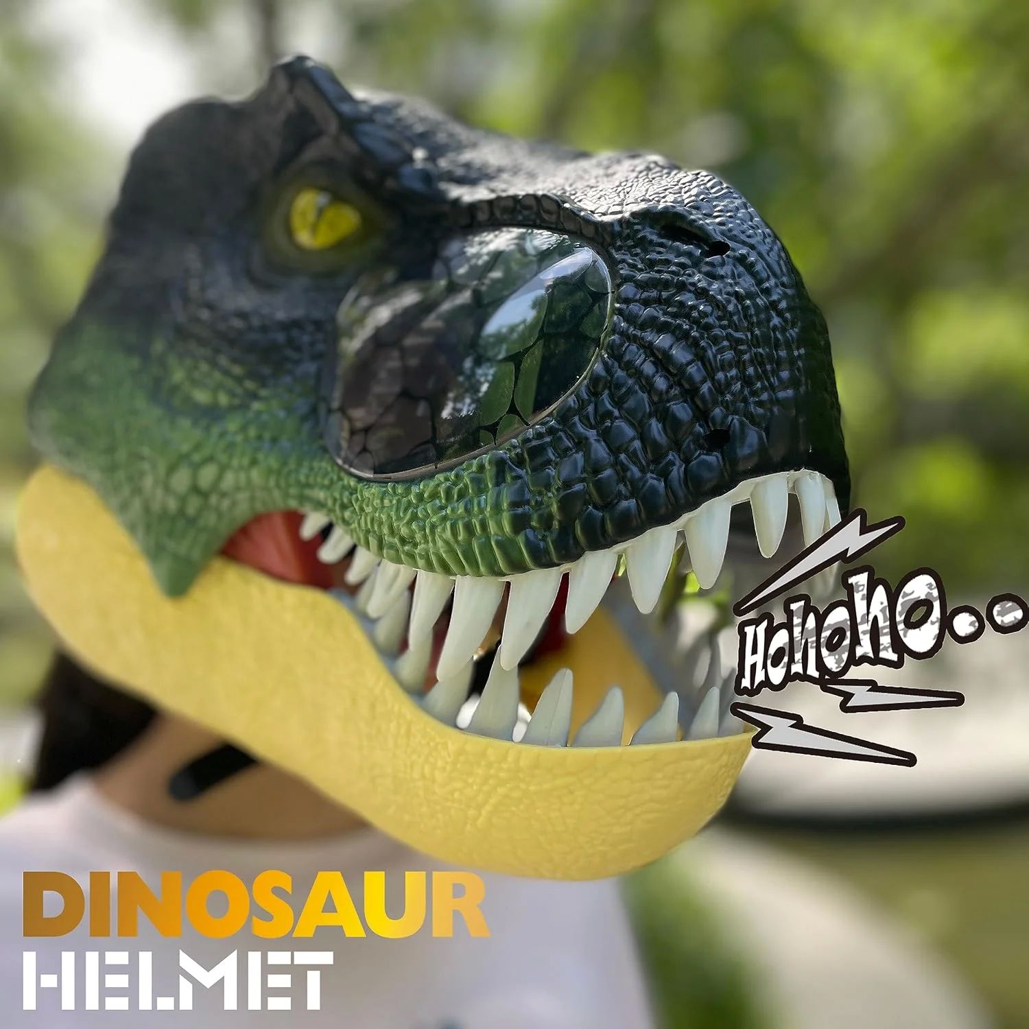 Halloween Cosplay Dinosaur Mask Hard Plastic Moving Jaw Rapt