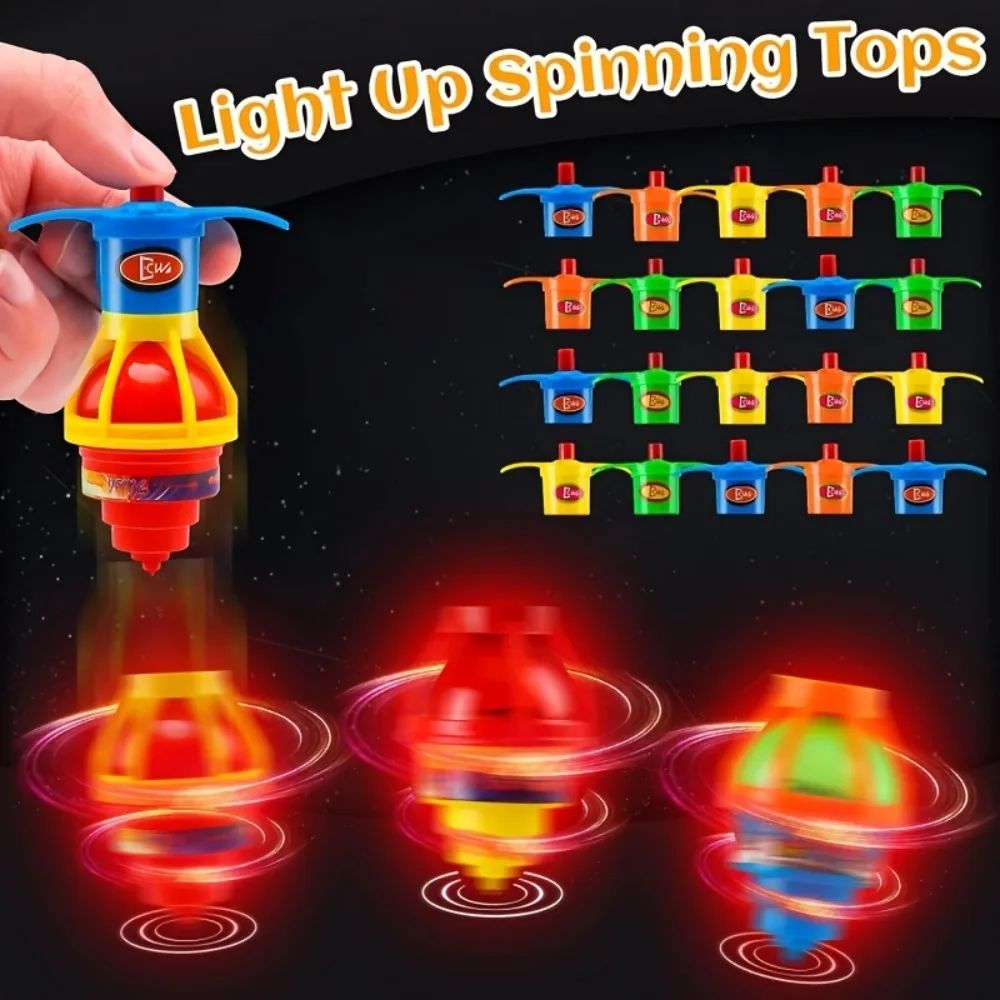 10Pcs LED Launcher Glitter Top Toy for Kids Birthday Party F