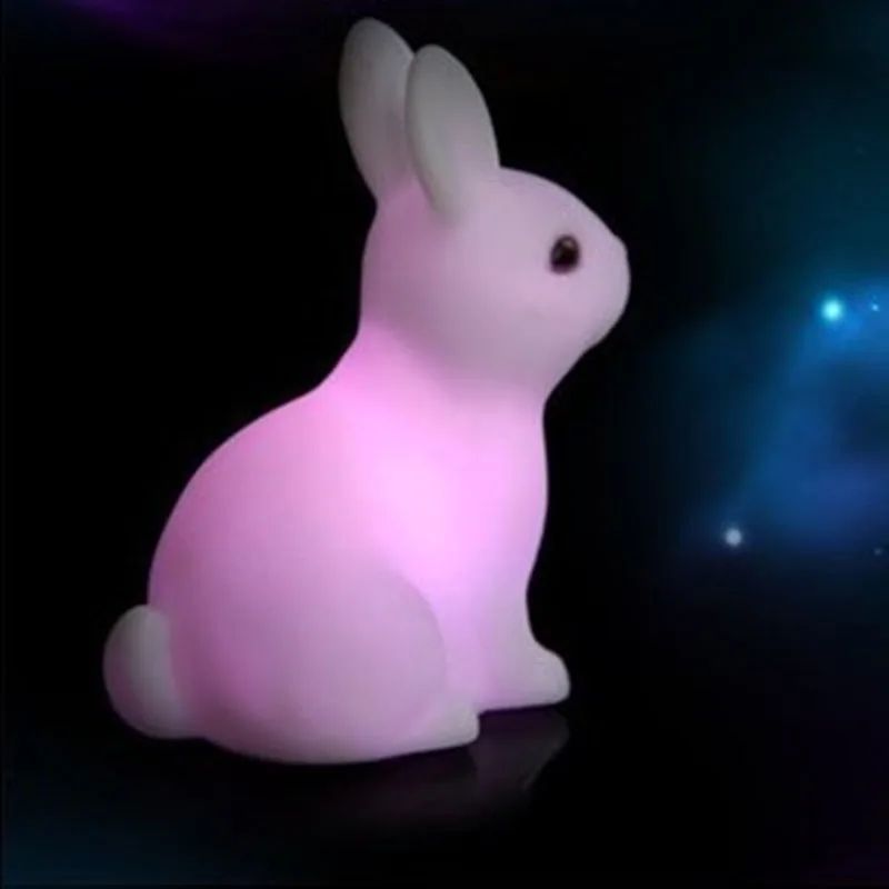 Colorful Rabbit Night Lights for Children Baby Gifts Cartoon