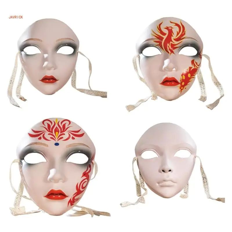 Masquerade Mask Hand Painted Mask Full Face Mask Halloween C图片