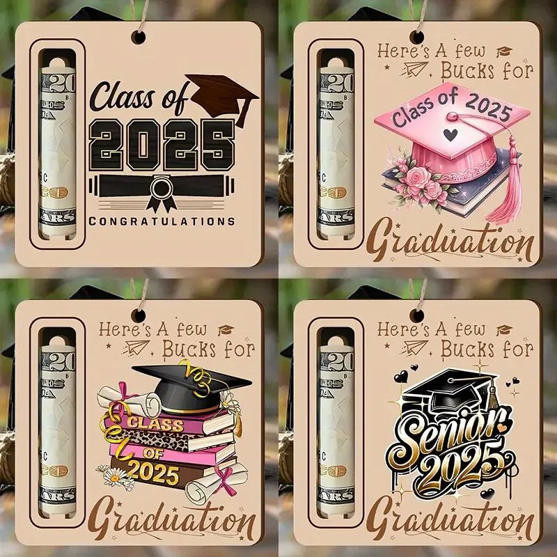 Class of Graduation Party Money Holder Gifts Wood Congrats G