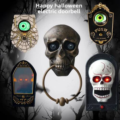 Halloween One-eyed Doorbell Decoration Skull Toy Terrifying