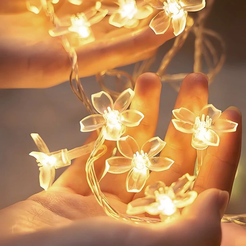 Warm White Cherry blossom light string 3-10M LED Fairy Flowe