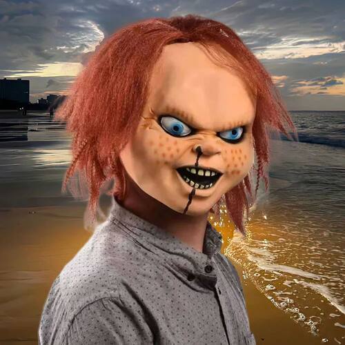 Halloween Mask Big Chucky Doll Latex Full Face Helmet Masque