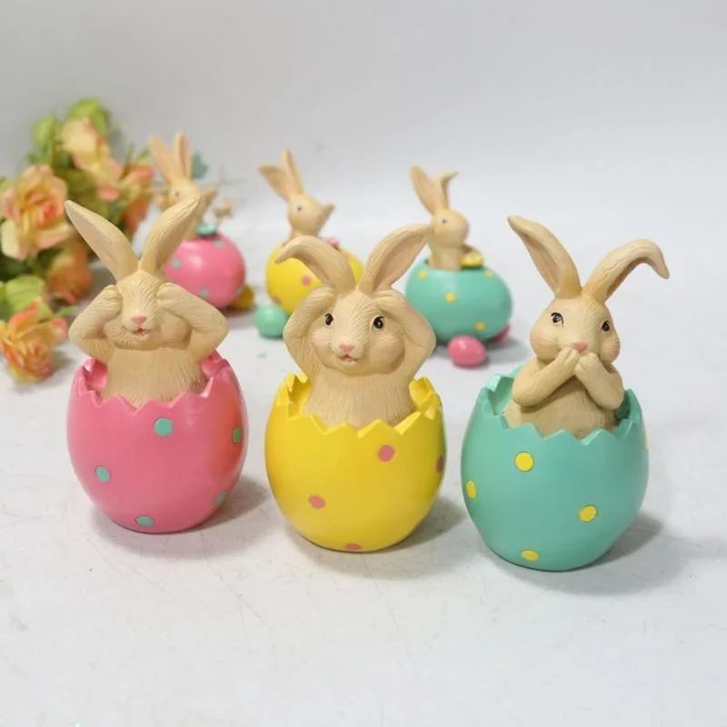 Easter Rabbit Statue Rabbit Sculpture European Home Resin Co