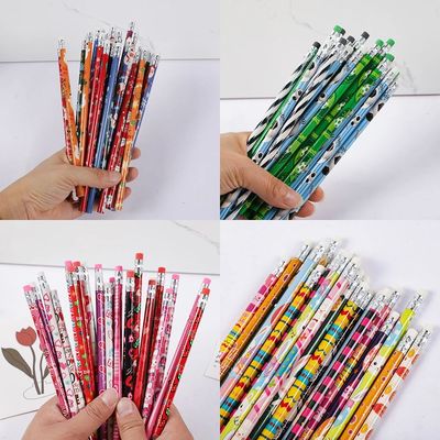 24Pcs Christmas Easter Heart Football HB Writing Pencils for