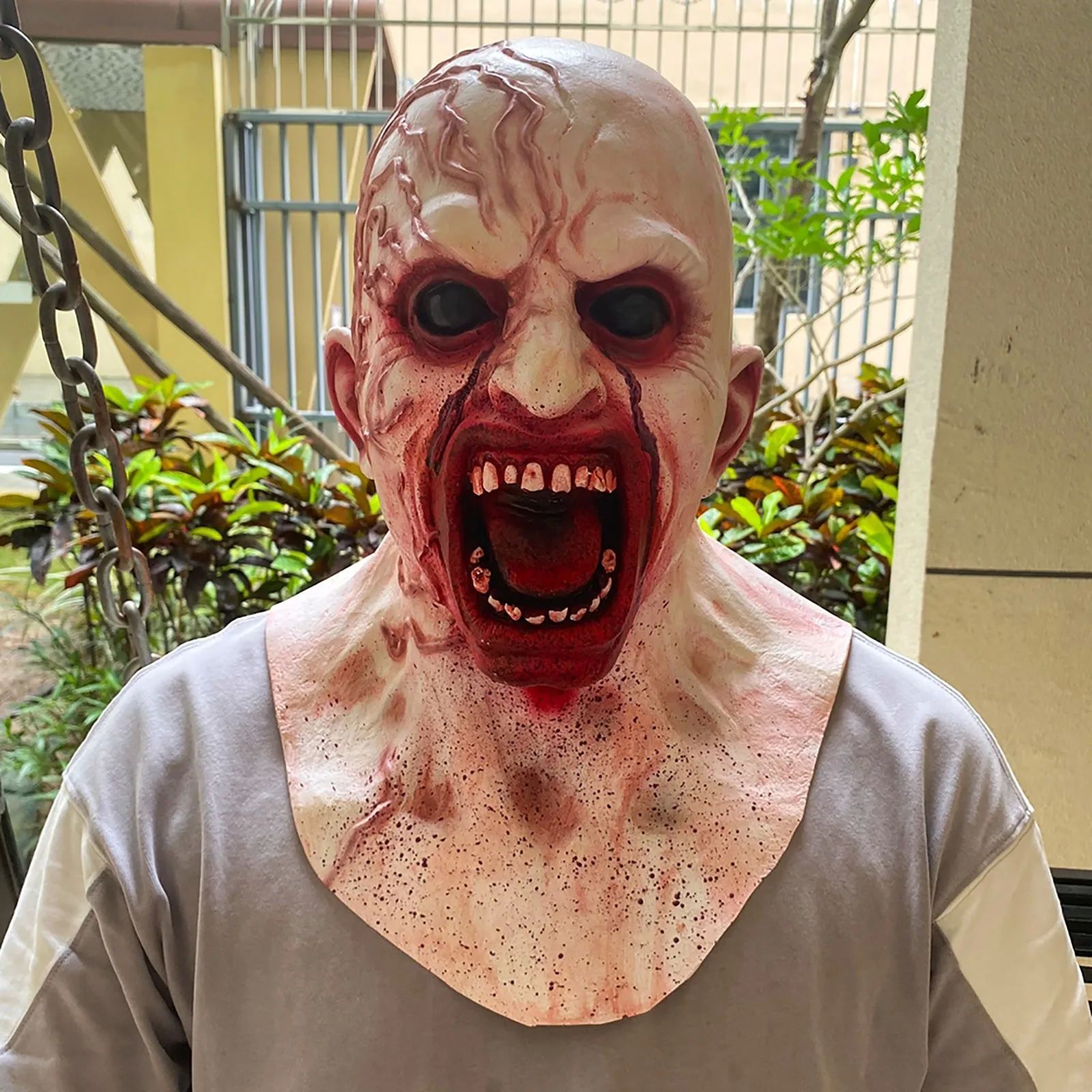 Halloween Horror Blood Infected Zombie Full Face Mask Zombie