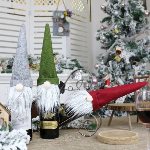 Christmas Champagne Bottle Cover Dress Up Holiday Party Wine
