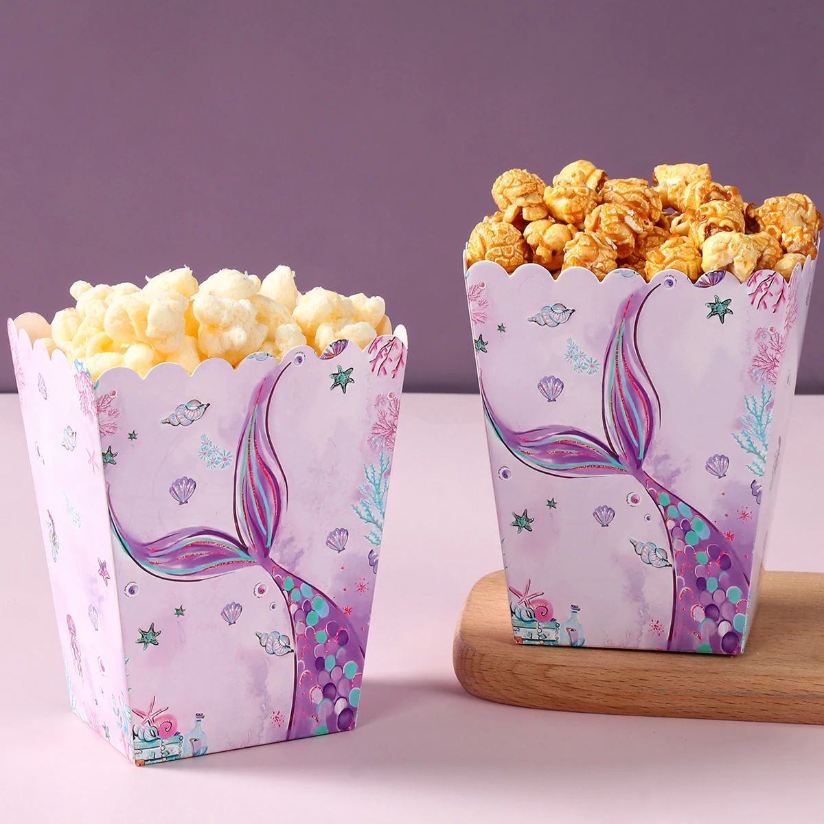 Mermaid Popcorn Boxes Little Mermaid Birthday Party Decorati