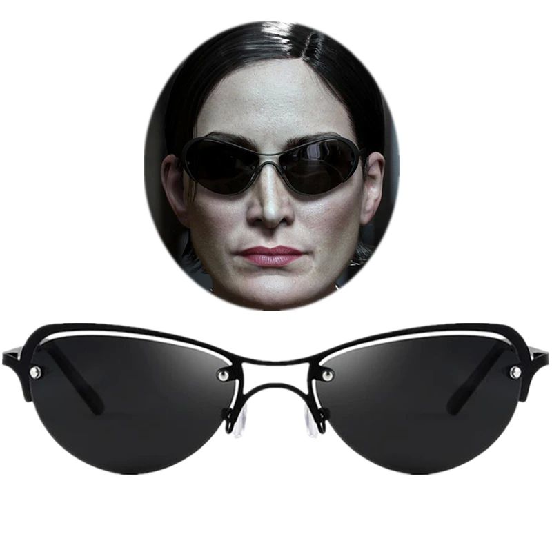 The Matrix Trinity Cosplay Glasses Black Punk Eyewear Sungla
