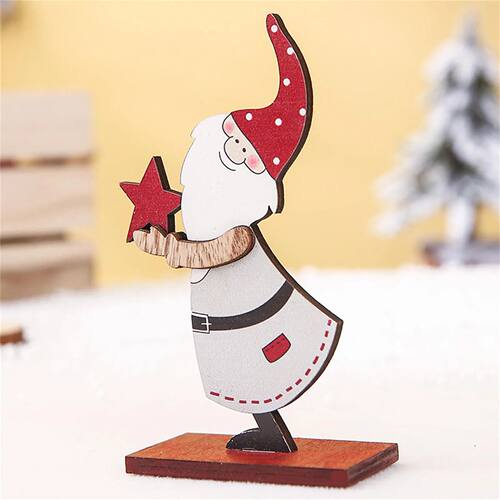 Christmas Wooden Puzzle Doll Pendants Ornaments Wood Craft N